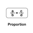The proportion chart in math 