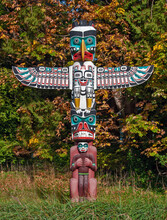 Totem Pole In The Vancouver