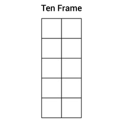 Canvas Print - ten frame worksheet in mathematics