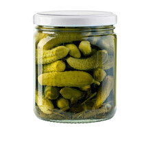 Pickled Cucumbers Isolated