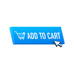 Poster - Add to cart button for web design. Online market. Online payment. Modern vector illustration. Banner vector.