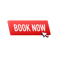 Aufkleber - advertising with red book now on black background for web background design. vector concept. search 