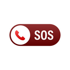 Poster - SOS emergency call. 911 calling. A cry for help. Vector stock illustration.