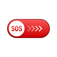 Sticker - SOS emergency call. 911 calling. A cry for help. Vector stock illustration.