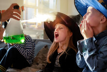 Children's Party With Chemistry Experiments For Halloween