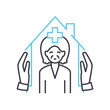 © Nina - nursing home line icon, outline symbol, vector illustration, concept sign