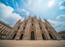 Milan Cathedral - (Duomo Di Milano (Milan Cathedral) And Piazza Del Duomo In Milan)