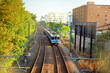 Boston, MA USA - 08 30 2022: Boston Metro electric rail road in the early morning