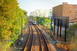 Boston, MA USA - 08 30 2022: Boston Metro electric rail road in the early morning
