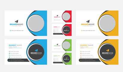 modern creative business card template vector, elegant simple minimal visiting card design layout