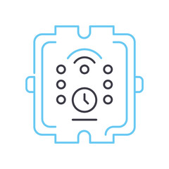 Fototapete - smart watch line icon, outline symbol, vector illustration, concept sign