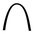 Gateway Arch black icon. Suitable for website, content design, poster, banner, or video editing needs