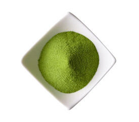 Matcha green tea powder in a bowl on ransparent png