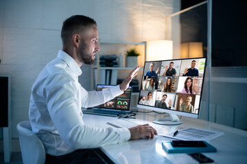 Poster - Online Video Conference Webinar Meeting Call