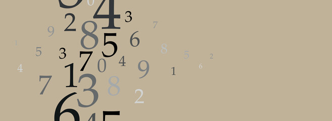 Wall Mural - background with numbers in rhythmic dimensions.	