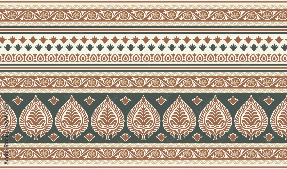 Traditional Asian dress border design Stock Vector | Adobe Stock