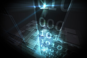 Poster - Shiny futuristic technological background