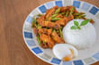 Thai Food A la carte : Stir fried crispy pork with red curry paste