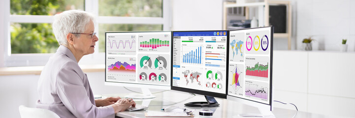 Poster - Analyst Women Looking At KPI Data