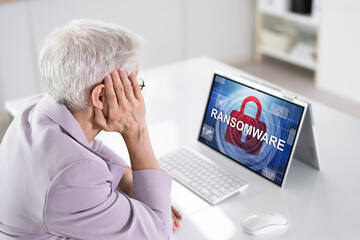 Poster - Ransomware Cyber Attack Showing Personal Files Encrypted