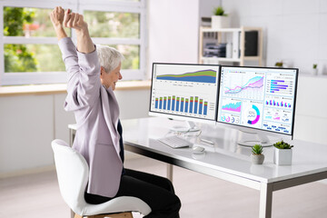Poster - Excited Female KPI Data Analyst