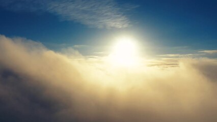 time lapse beautiful sky with clouds at the sunrise. timelapse of sunset clouds with blue sky. fligh
