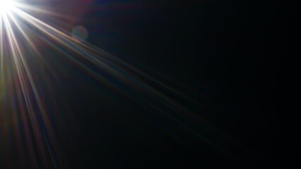 Wall Mural - principle light hits. isolated on a black background