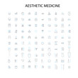 © Nina - aesthetic medicine icons, signs, outline symbols, concept linear illustration line collection