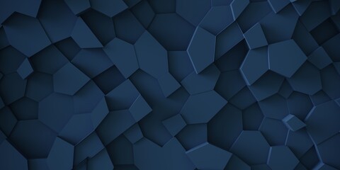 Leinwandbilder - Background from polygons of different shapes and different heights. 3d render