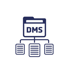 Poster - DMS, Document management system icon on white