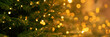 © yta - christmas tree banner with a garland of lights on a blurred background