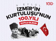 9 eylül izmir’in kurtuluşu 100 yıl kutlu olsun. (izmir türkiye) Translation: September 9 Salvation of Izmir Republic of Turkey National Celebration. 100 years. Logo. (Izmir Turkey)