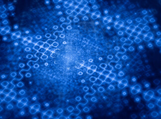 Fototapete - Fractal background for use in creativity and design projects. Technological fractal. Abstract illustration