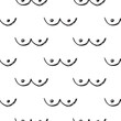 Abstract boobs. Vector illustration of seamless pattern.
