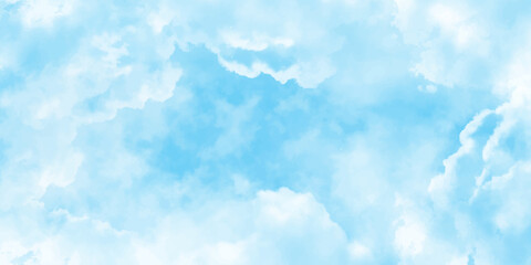 Wall Mural - panorama of blue sky with white clouds. sky clouds landscape light background.white cumulus clouds f