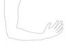 © pil - hand gestures symbol sign linear drawing woman arms and hands hugging