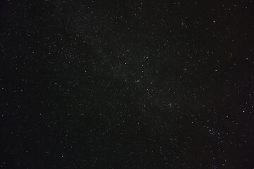 stars and star constellation on black sky in northern hemisphere