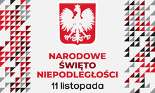 Poland independence day 11th of November. (Translation: Independence Day. November 11.) Background, poster, card, banner design. 