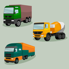 Poster - set of trucks