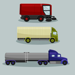 Poster - set of trucks