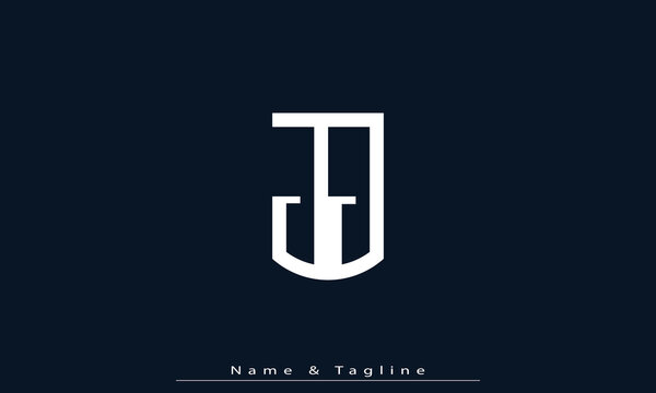 Alphabet letters Initials Monogram logo JJ