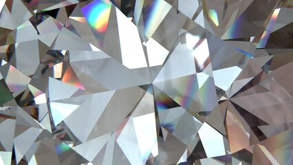 Wall Mural - diamond sparkling texture spin shimmers in the sun. 3D visualization. 60 frames per second. macro rotating