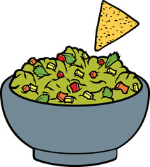 Mexican nachos and guacamole png illustration