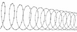 Spiral of Barbed Wire. Oblique View. 3D Illustration