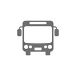 eps10 grey vector school bus solid icon isolated on white background. transportation symbol in a simple flat trendy modern style for your website design, logo, pictogram, and mobile application