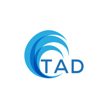 TAD Letter Logo. TAD Blue Image On White Background. TAD Monogram Logo Design For Entrepreneur And Business. TAD Best Icon.
