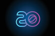 © dragomirescu - pink line 20 number logo icon design. Creative template for business and company