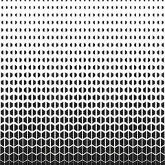 Poster - Halftone seamless pattern. Repeated geometric gradient. Black geometry pattern on white background. Repeating gradation design for print. repeat hexagon printed. Abstract printing. Vector illustration