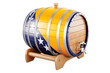 Wooden barrel with Bosnian and Herzegovinan  flag, 3D rendering