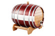 Wooden barrel with Latvian flag, 3D rendering